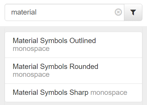 google-webfonts-helperサイトでMaterial Symbolsアイコンファイルを取得
